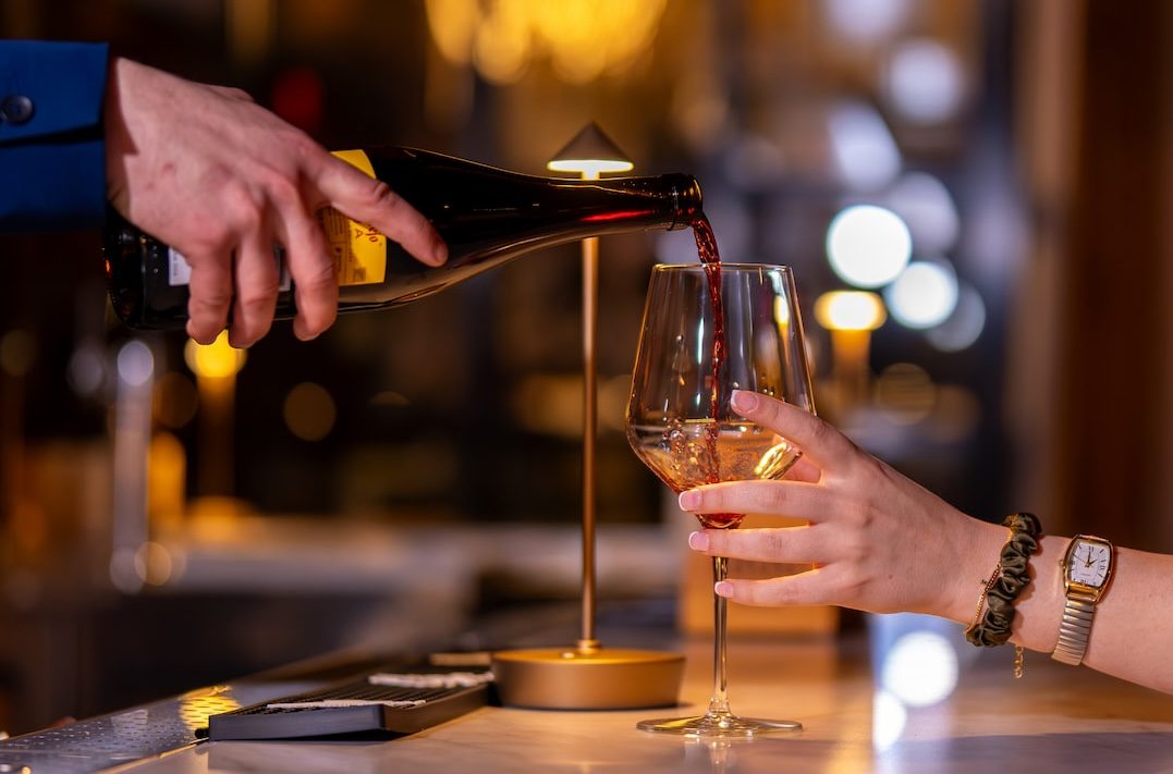 Wine being poured