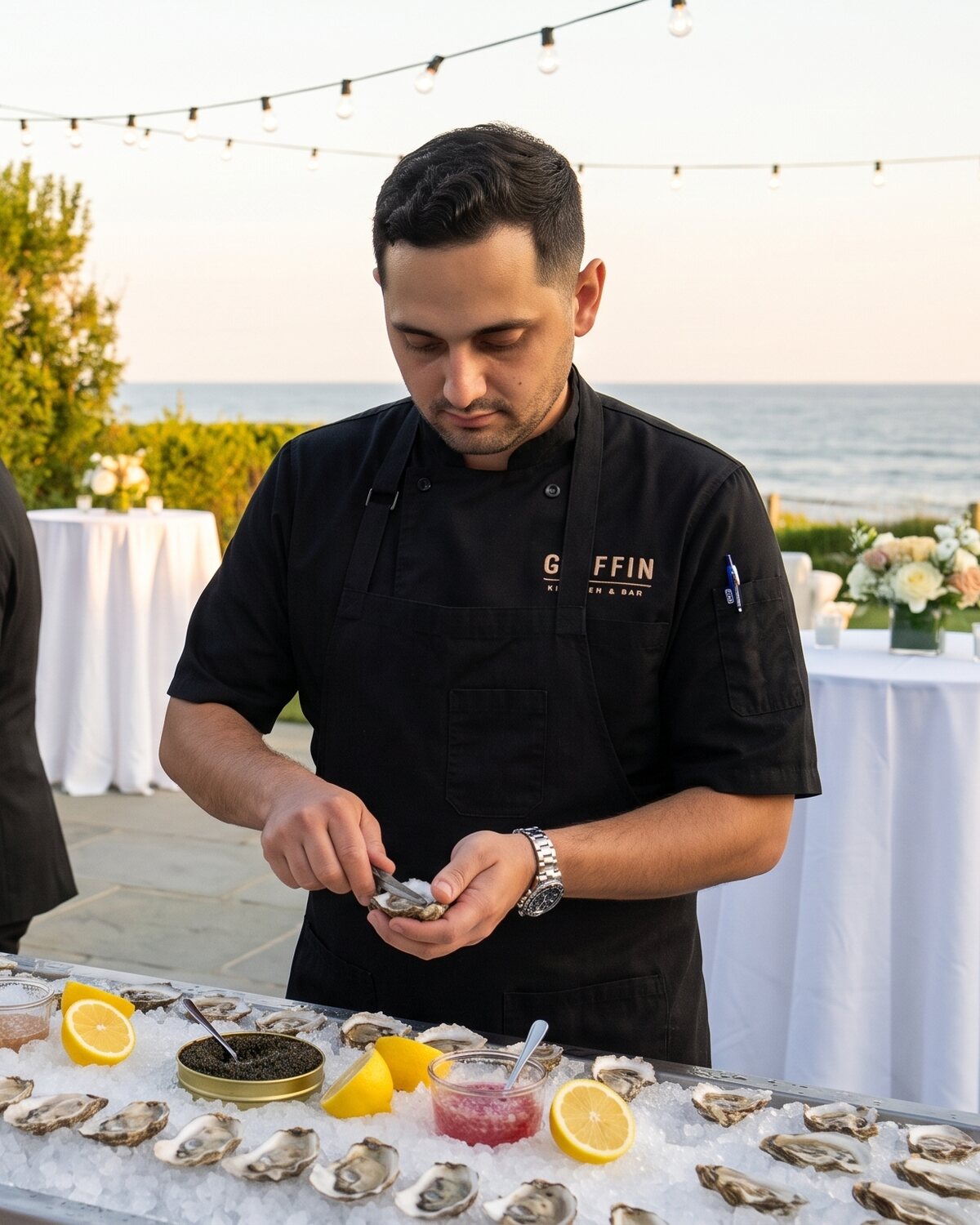 Chef Pasquale Abbatiello at the raw bar